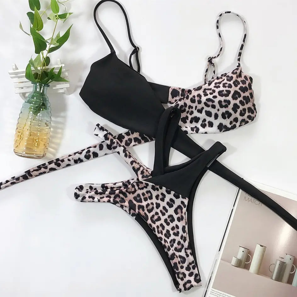 Leopard print bikini