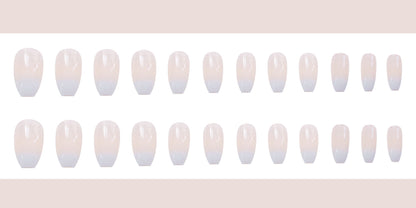 Wearable white gradient false nails