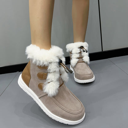 Fashion Suede Fleece Snow Winter Boots