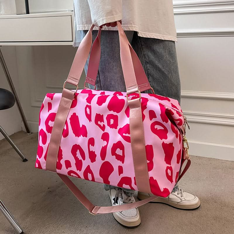 Women Travel Duffel Bag Cow Pattern Handbag.