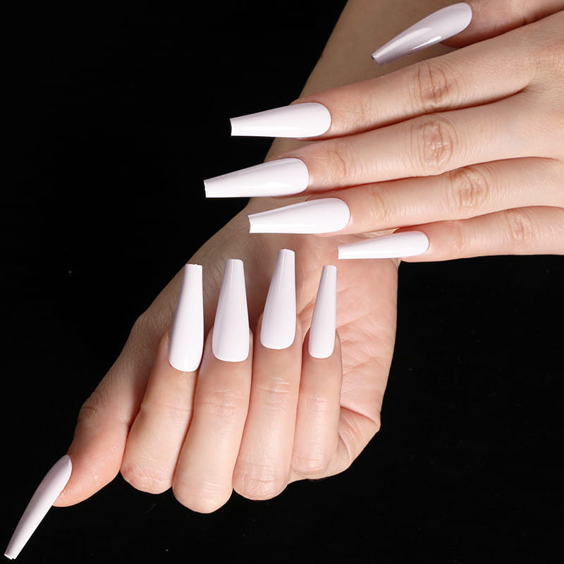 Nail Art Long Coffin Fake Nails