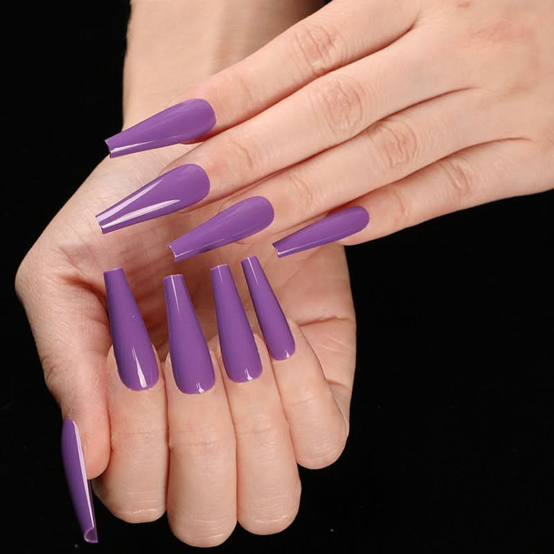 Nail Art Long Coffin Fake Nails.