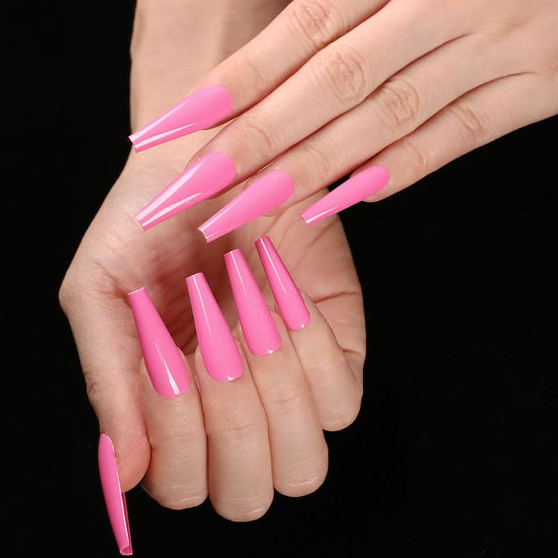 Nail Art Long Coffin Fake Nails.