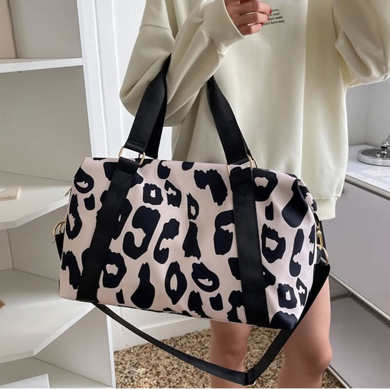 Women Travel Duffel Bag Cow Pattern Handbag.