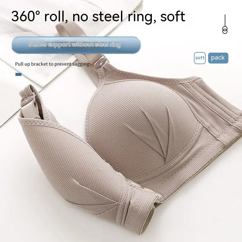 Large Size Front Button Underwear Nursing Without Steel Ring Push Up