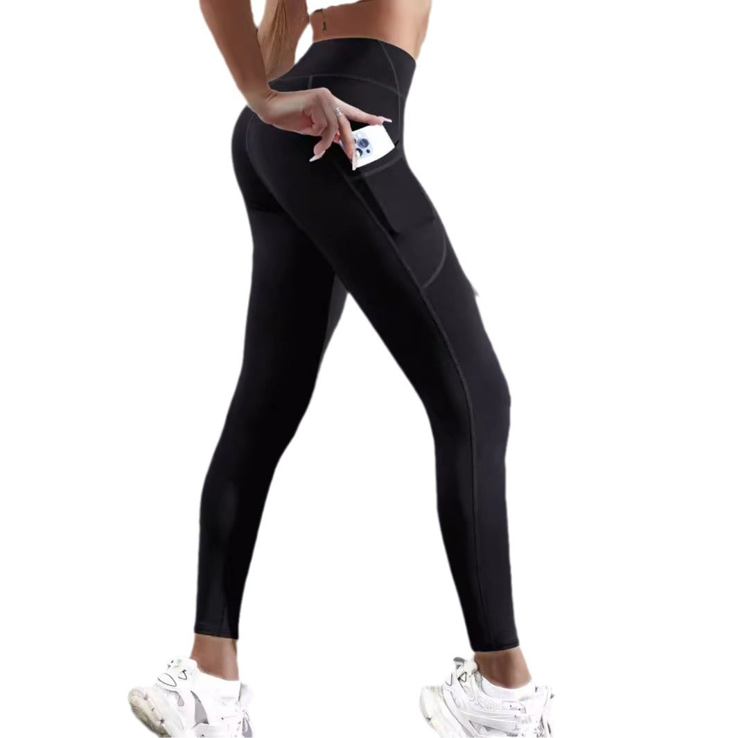 New Pocket Stitching High Elastic Sports Slim-fitting High Waist Leggings