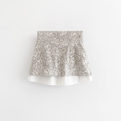 Snake pattern a-line skirt skirt