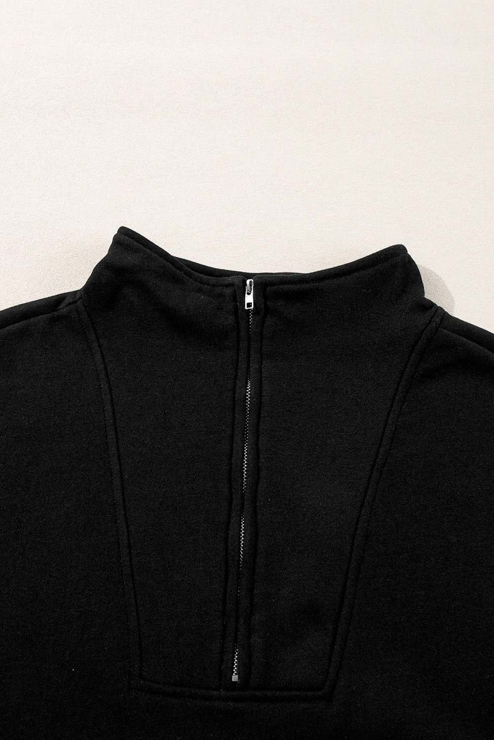 Zip-up Stand Neck Kangaroo Pocket Hoodie