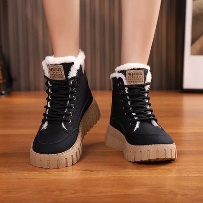 Ins Lace-up Snow Boots.