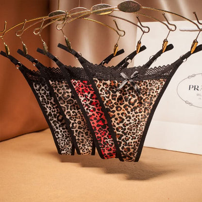 Classy Women's Personalized Leopard Print Underwear.