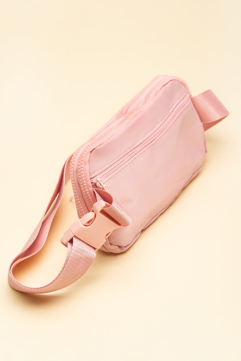 Light Pink Zipped Square Crossbody Bag Trendy - Feminine Chic