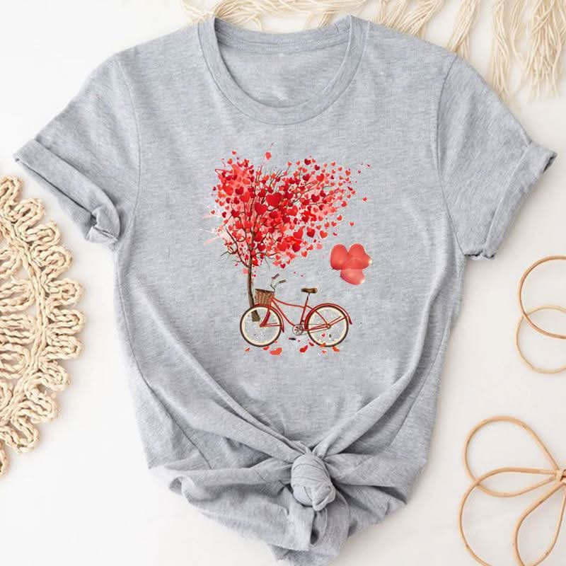 Women's Coffee Cartoon Printed Clothing Top.