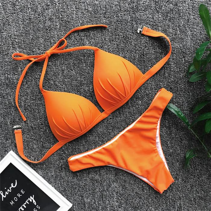 Split Multicolor Swimsuit Bikini.