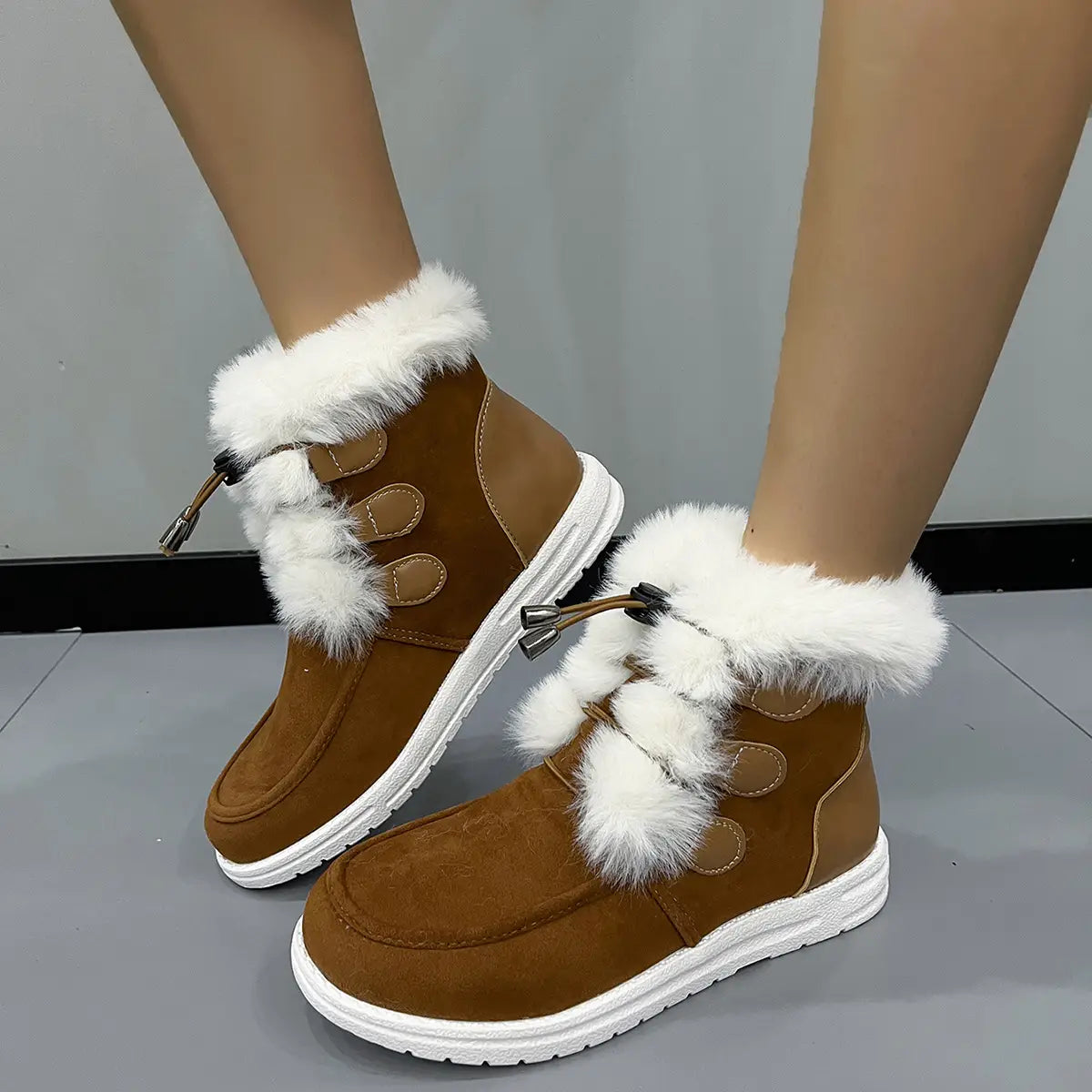 Fashion Suede Fleece Snow Winter Boots