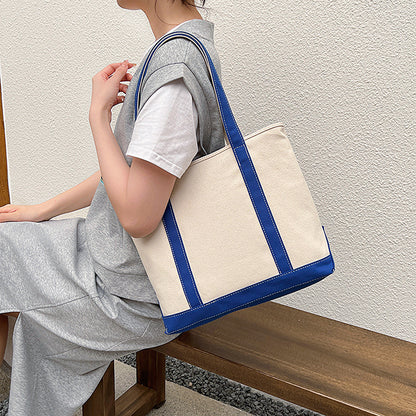 Casual Versatile Simple Large Capacity Canvas Shoulder Bag