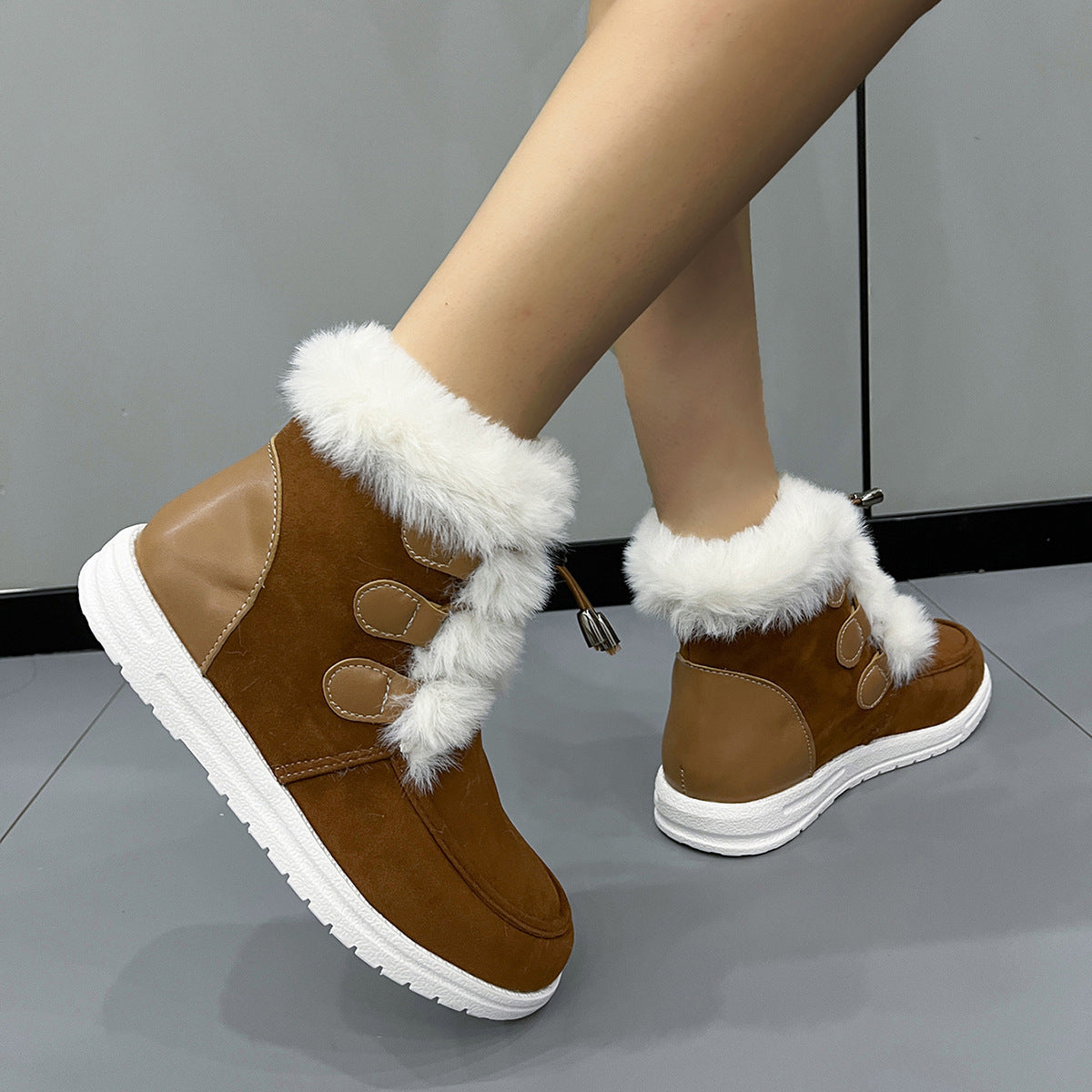 Fashion Suede Fleece Snow Winter Boots