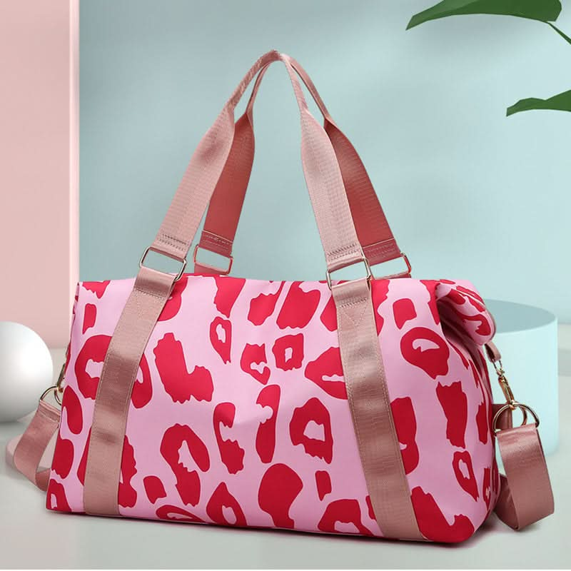 Women Travel Duffel Bag Cow Pattern Handbag.