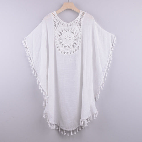 New Sexy Off Shoulder Hollowed Out Loose Fitting Oversized Tassel Biki