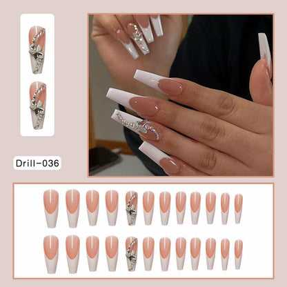 Long Wearing Nails 24 Pieces Of Finished Fake Nails Press