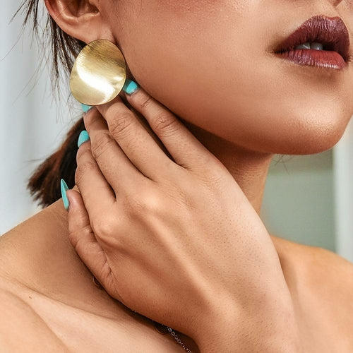 Disc Statement Earrings