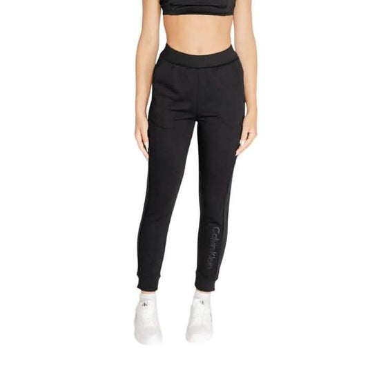 Black athletic jogger pants with an elastic waistband and cuffed ankles.