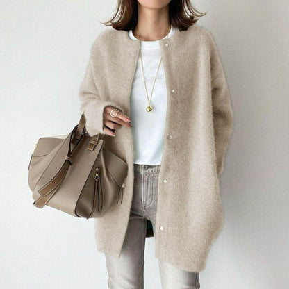 Cardigan Fashion Solid Color Coat Jacket Autumn