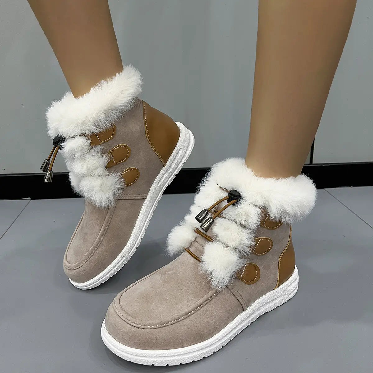 Fashion Suede Fleece Snow Winter Boots