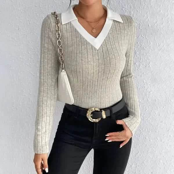 Wool sweaters Fashion Women’s Simple Knitted Bottoming Shirt for Timeless Elegance Knit tops