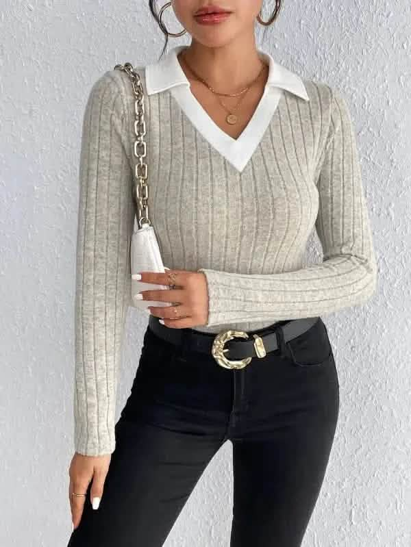 Wool sweaters Fashion Women’s Simple Knitted Bottoming Shirt for Timeless Elegance Knit tops