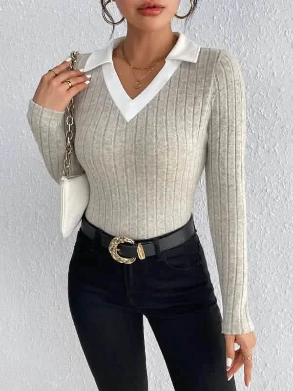 Wool sweaters Fashion Women’s Simple Knitted Bottoming Shirt for Timeless Elegance Knit tops