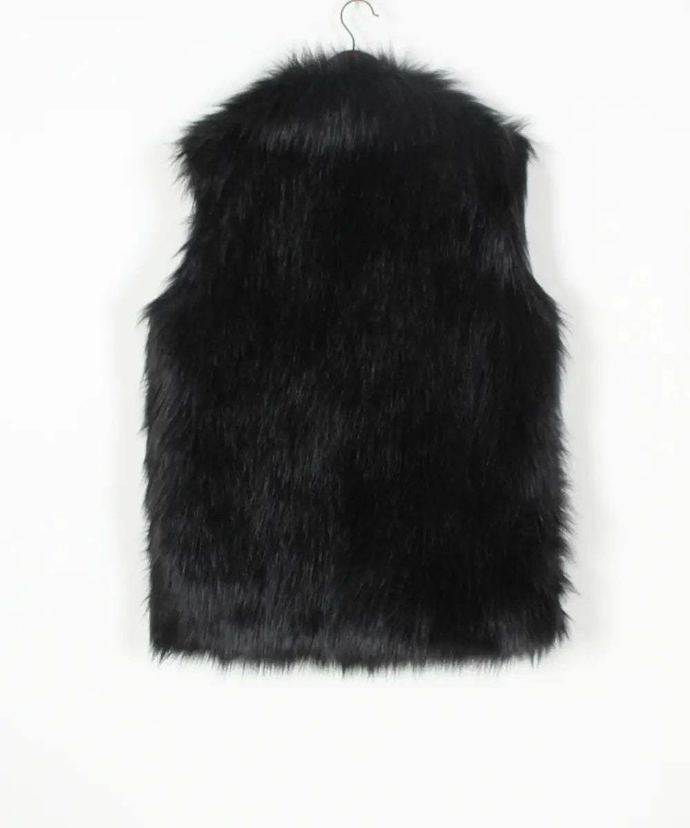 European And American Ladies Imitation Fur Suit Collar Vest