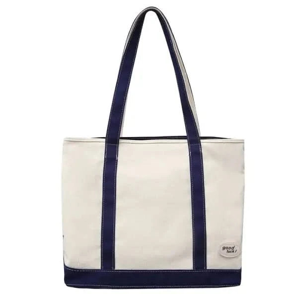 Casual Versatile Simple Large Capacity Canvas Shoulder Bag.