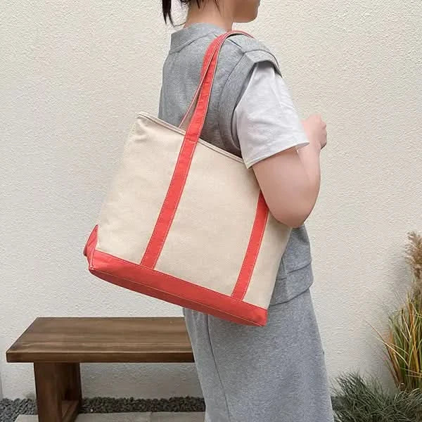 Casual Versatile Simple Large Capacity Canvas Shoulder Bag.