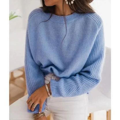 European Milk Blue Bedford Cord Sweater.