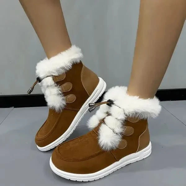 Fashion Suede Fleece Snow Winter Boots.