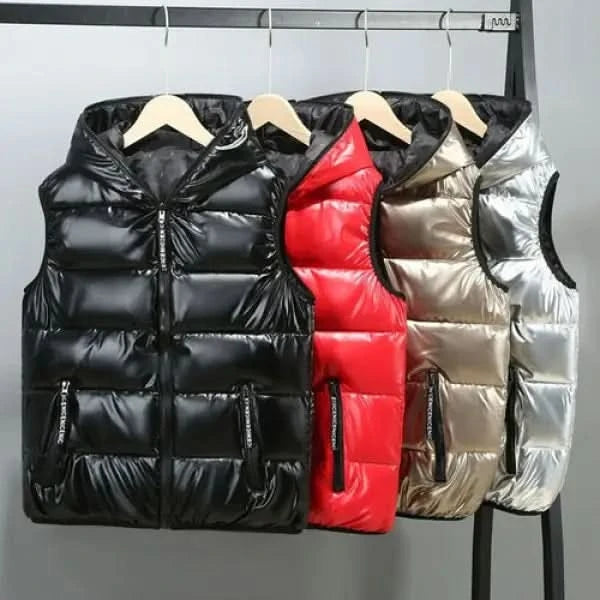 New Women Winter Vests Hooded Short Bright Color Vest Cotton Padded Sl Womans Jacket classy womens tips on fashion new