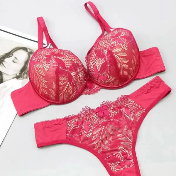 Push Up Underwear For Women Lace Bra Set.