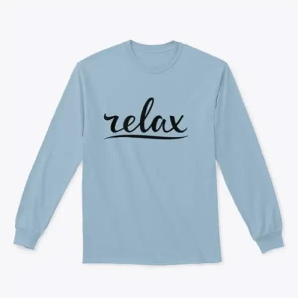 Relax Hand Lettering Design for Sweatshirt Light Blue / 3XL Womans Hoodies classy womens tips on fashion new women’s