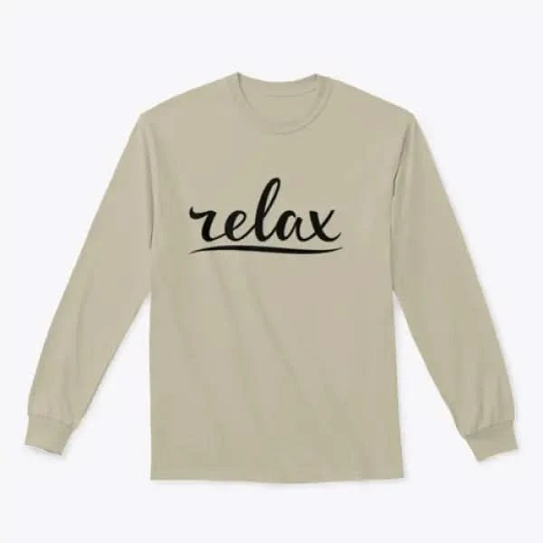 Relax Hand Lettering Design for Sweatshirt Sand / M Womans Hoodies classy womens tips on fashion new women’s wear