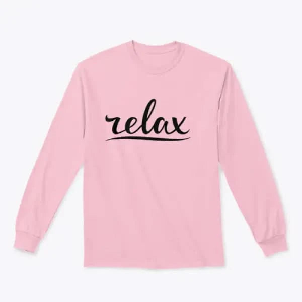 Relax Hand Lettering Design for Sweatshirt Pink / S Womans Hoodies classy womens tips on fashion new women’s wear