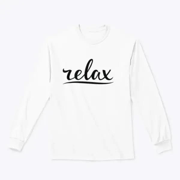 Relax Hand Lettering Design for Sweatshirt White / S Womans Hoodies classy womens tips on fashion new women’s wear