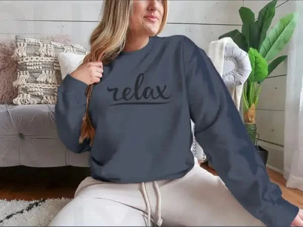 Relax Hand Lettering Design for Sweatshirt Womans Hoodies classy womens tips on fashion new women’s wear clothes