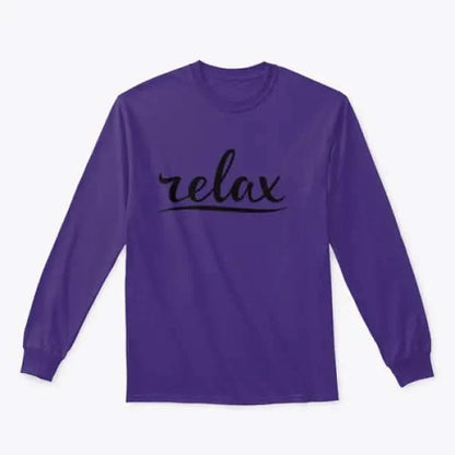 Relax Hand Lettering Design for Sweatshirt Purple / 3XL Womans Hoodies classy womens tips on fashion new women’s wear