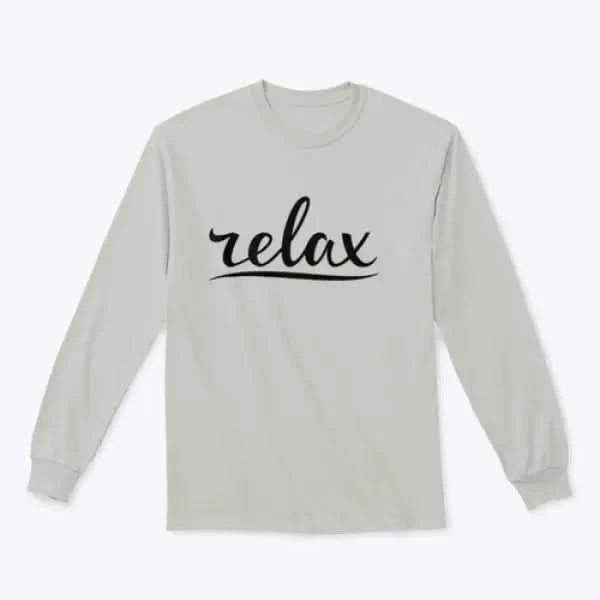 Relax Hand Lettering Design for Sweatshirt ASH / S Womans Hoodies classy womens tips on fashion new women’s wear