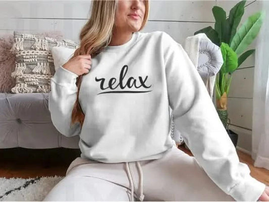 Relax Hand Lettering Design for Sweatshirt.