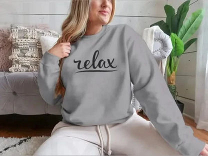 Relax Hand Lettering Design for Sweatshirt Womans Hoodies classy womens tips on fashion new women’s wear clothes