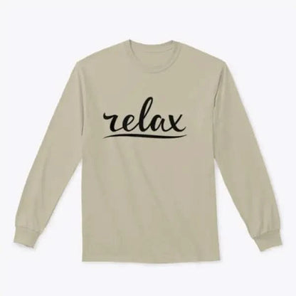 Relax Hand Lettering Design for Sweatshirt Sand / 3XL Womans Hoodies classy womens tips on fashion new women’s wear