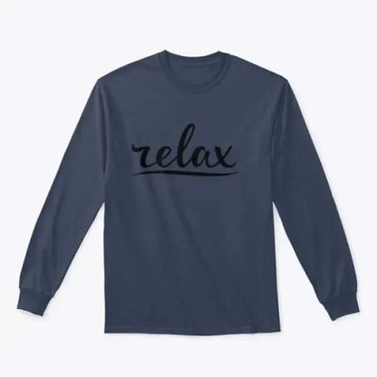 Relax Hand Lettering Design for Sweatshirt NAVY / S Womans Hoodies classy womens tips on fashion new women’s wear