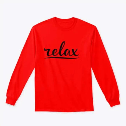 Relax Hand Lettering Design for Sweatshirt Red / XL Womans Hoodies classy womens tips on fashion new women’s wear