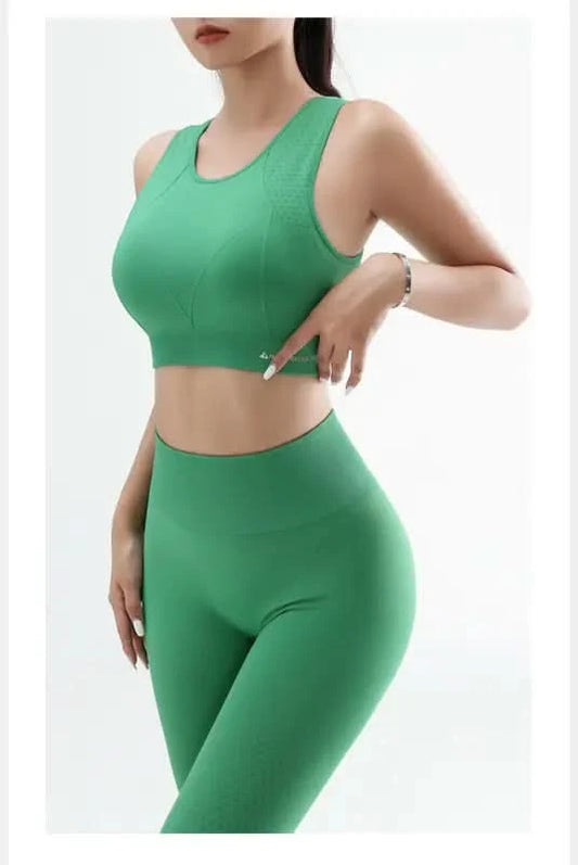 Seamless Knitted Bra Trousers Suit.